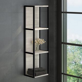 Comforty Шкаф подвесной открытый "Дюссельдорф-35М" дуб дымчатый